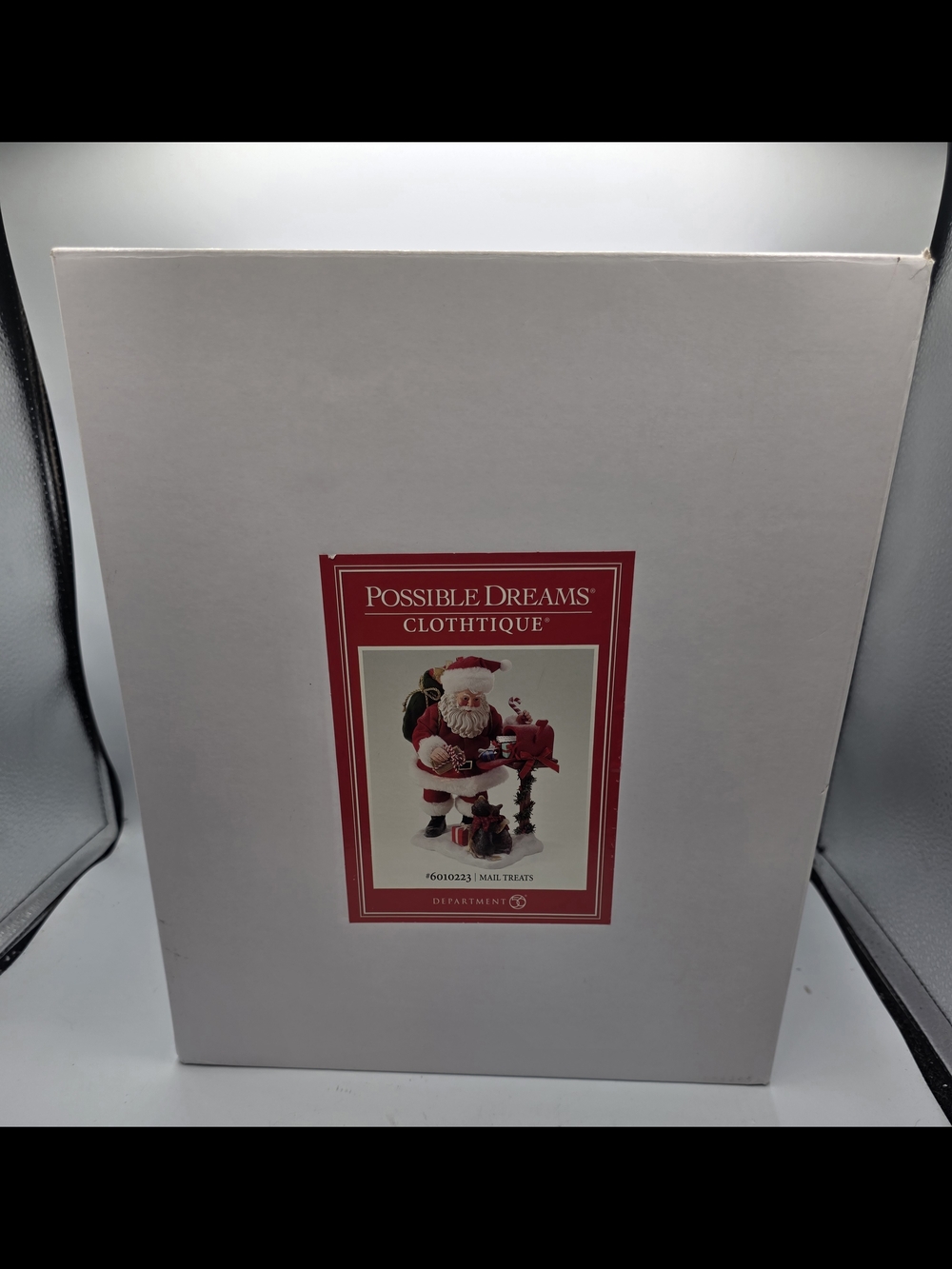 Dept 56 Possible Dreams Clothique Santa Figurine - White & Red